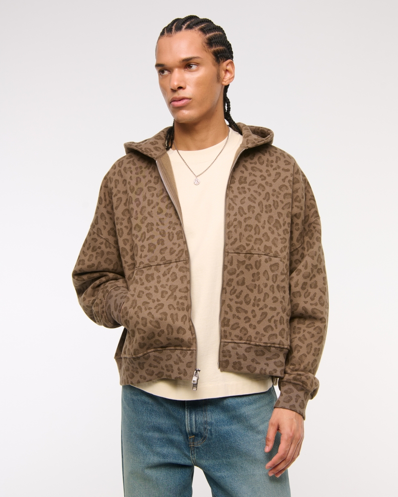 Cropped Essential Full-Zip Hoodie - Image 3