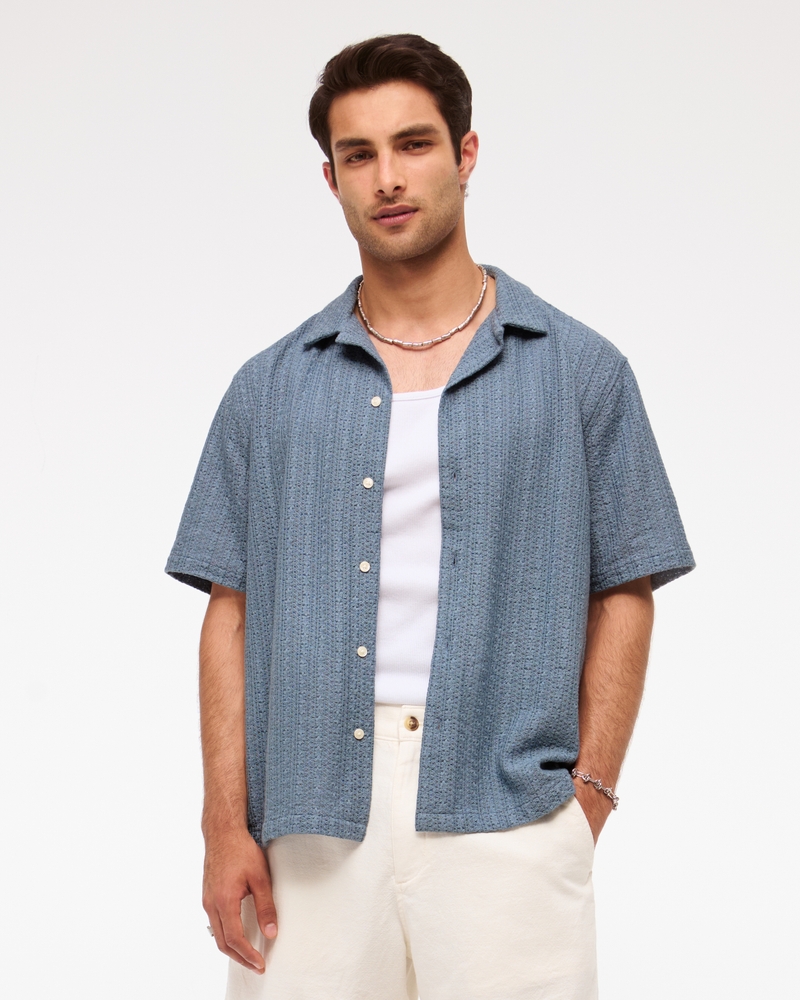 Camp Collar Lace Shirt
