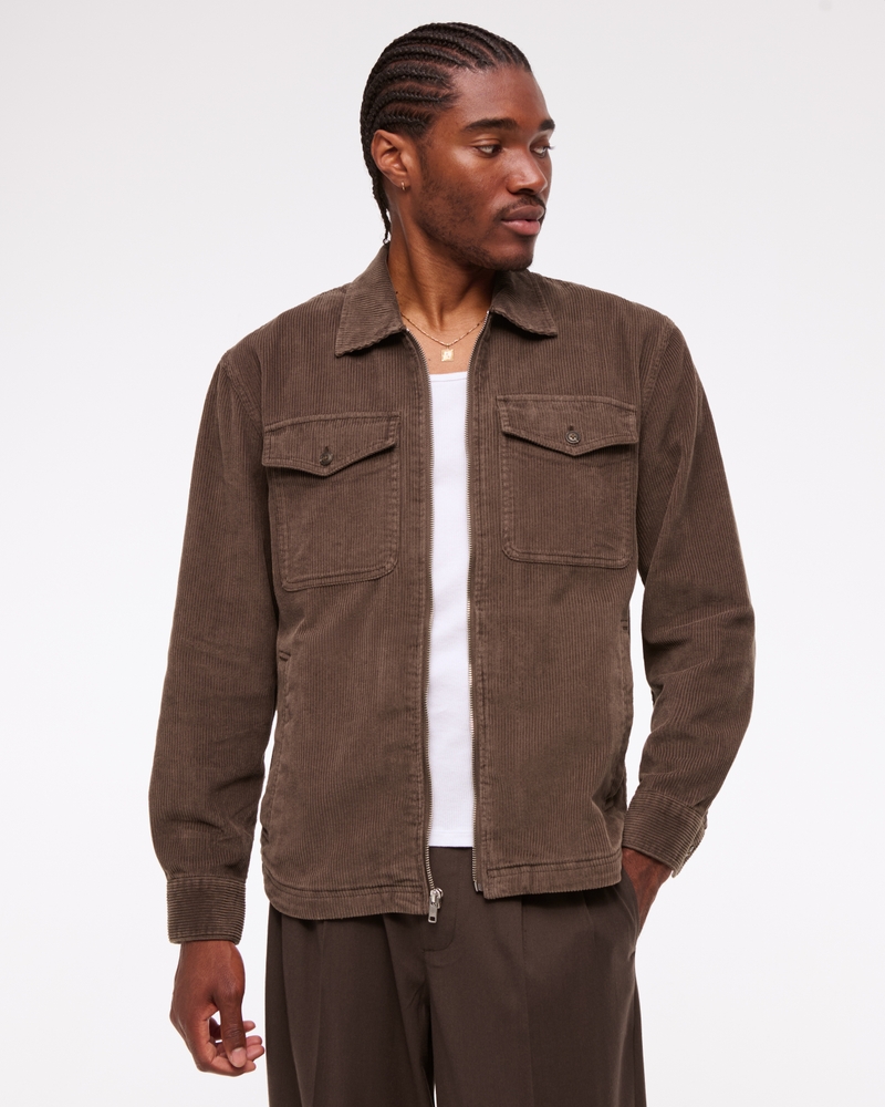 Corduroy Zip Shirt Jacket
