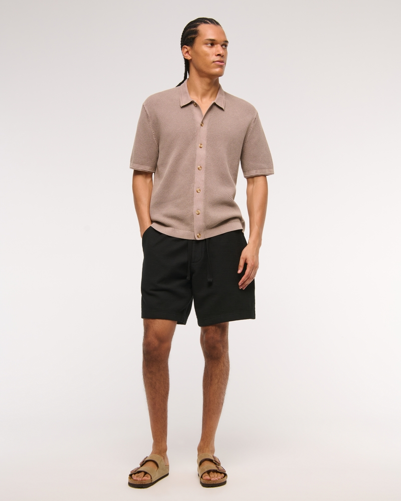 Cotton Texture Pull-On Short