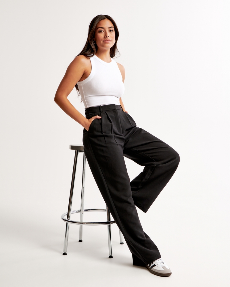 Curve Love A&F Sloane Tailored Wide Leg Pant - Image 37