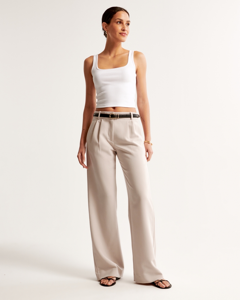 A&F Sloane Low Rise Tailored Wide Leg Pant