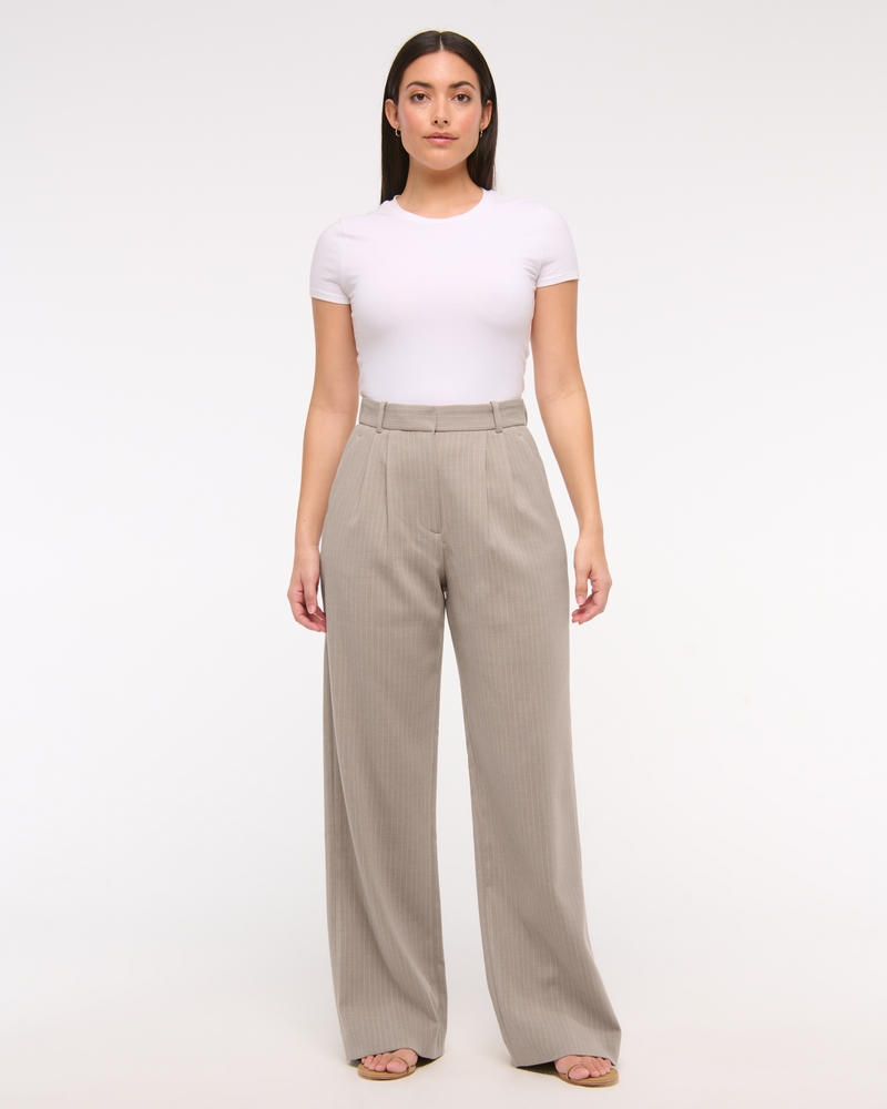 Curve Love A&F Sloane Tailored Wide Leg Pant - Image 51