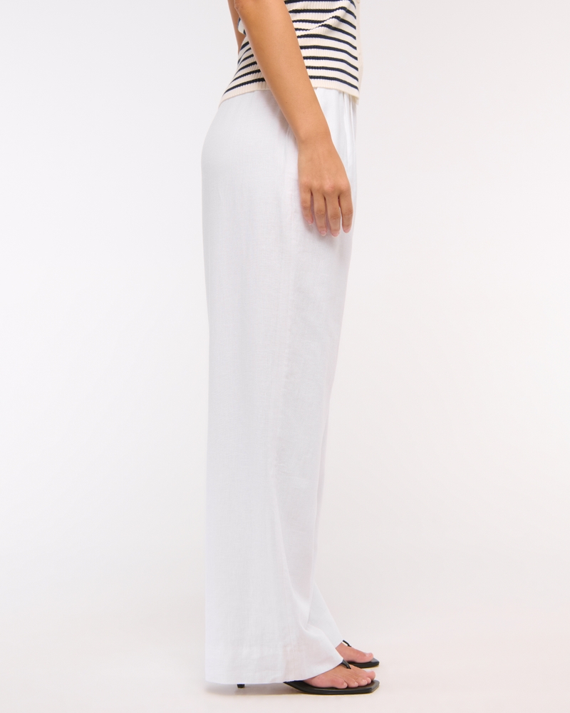 Curve Love A&F Sloane Low Rise Tailored Linen-Blend Pant - Image 4