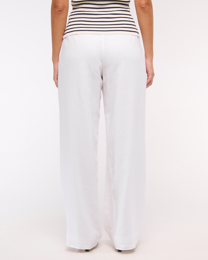 Curve Love A&F Sloane Low Rise Tailored Linen-Blend Pant - Image 5