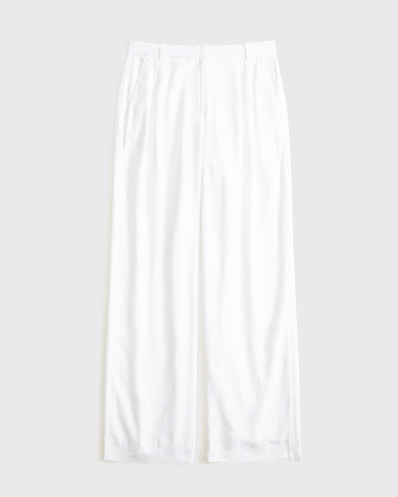 Curve Love A&F Sloane Low Rise Tailored Linen-Blend Pant - Image 6