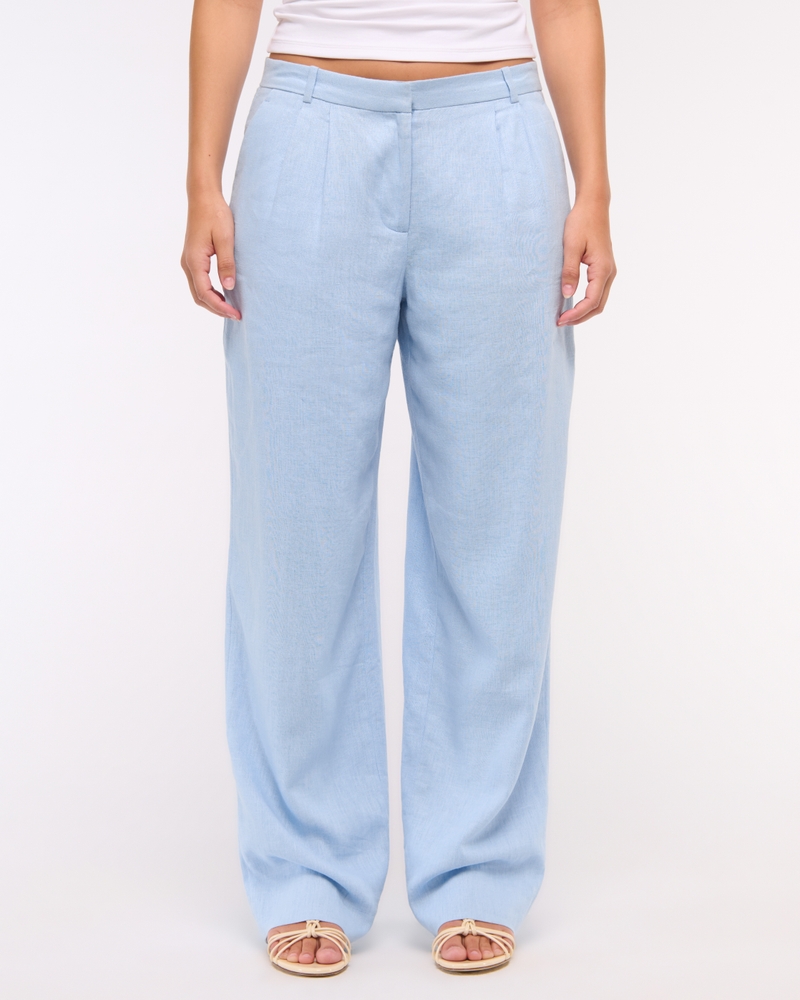 Curve Love A&F Sloane Low Rise Tailored Linen-Blend Pant - Image 8