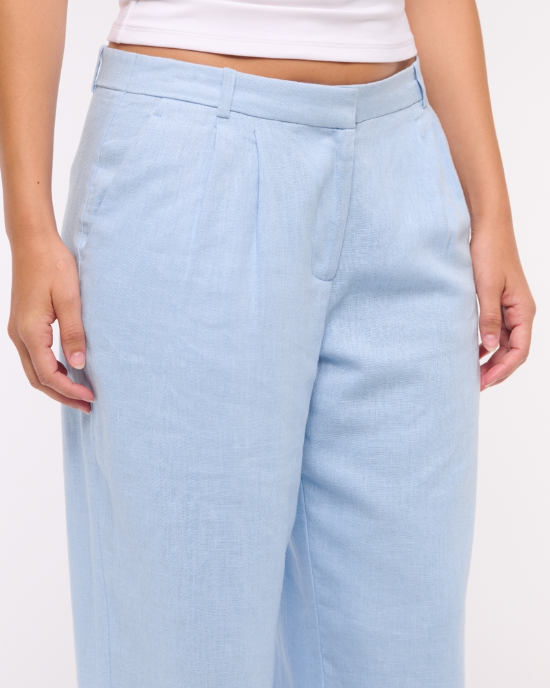 Curve Love A&F Sloane Low Rise Tailored Linen-Blend Pant - Image 9