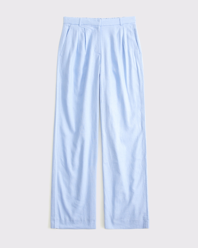Curve Love A&F Sloane Low Rise Tailored Linen-Blend Pant - Image 12