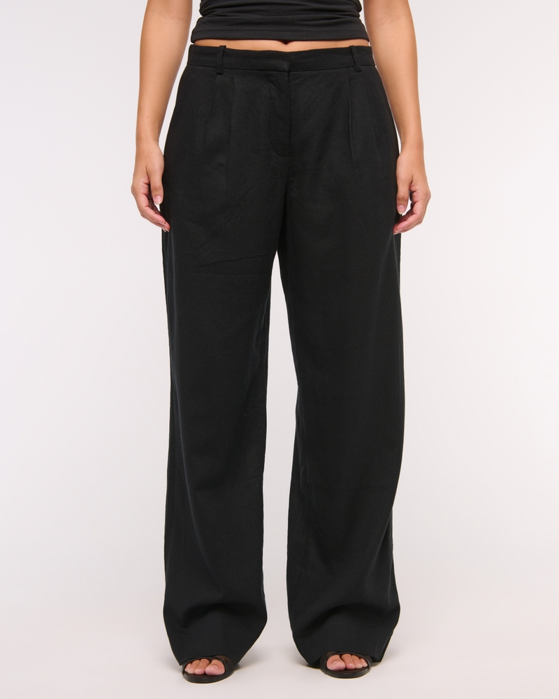 Curve Love A&F Sloane Low Rise Tailored Linen-Blend Pant - Image 14