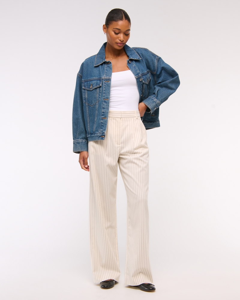 Curve Love A&F Sloane Tailored Wide Leg Pant - Image 13