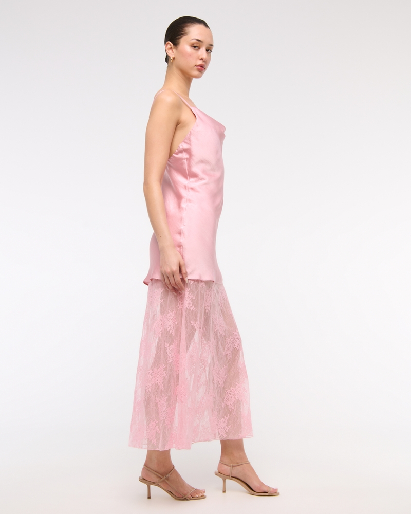 Cowl Neck Lace Maxi Dress - Image 2