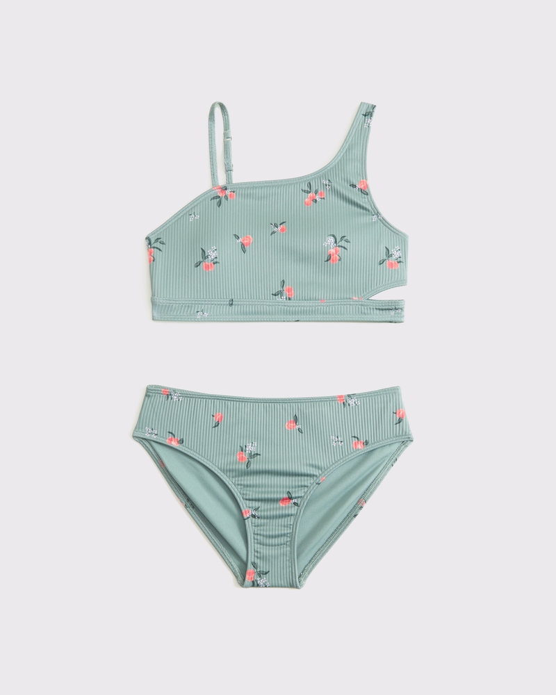 asymmetrical cutout two-piece swimsuit