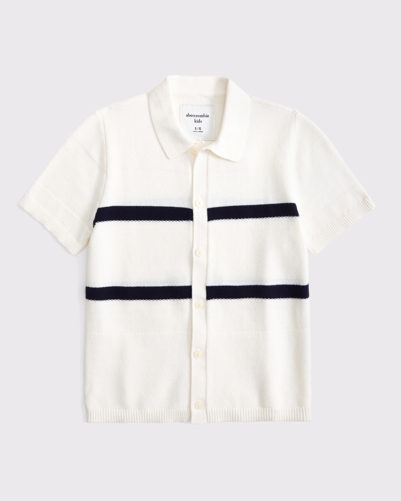 button-through sweater polo