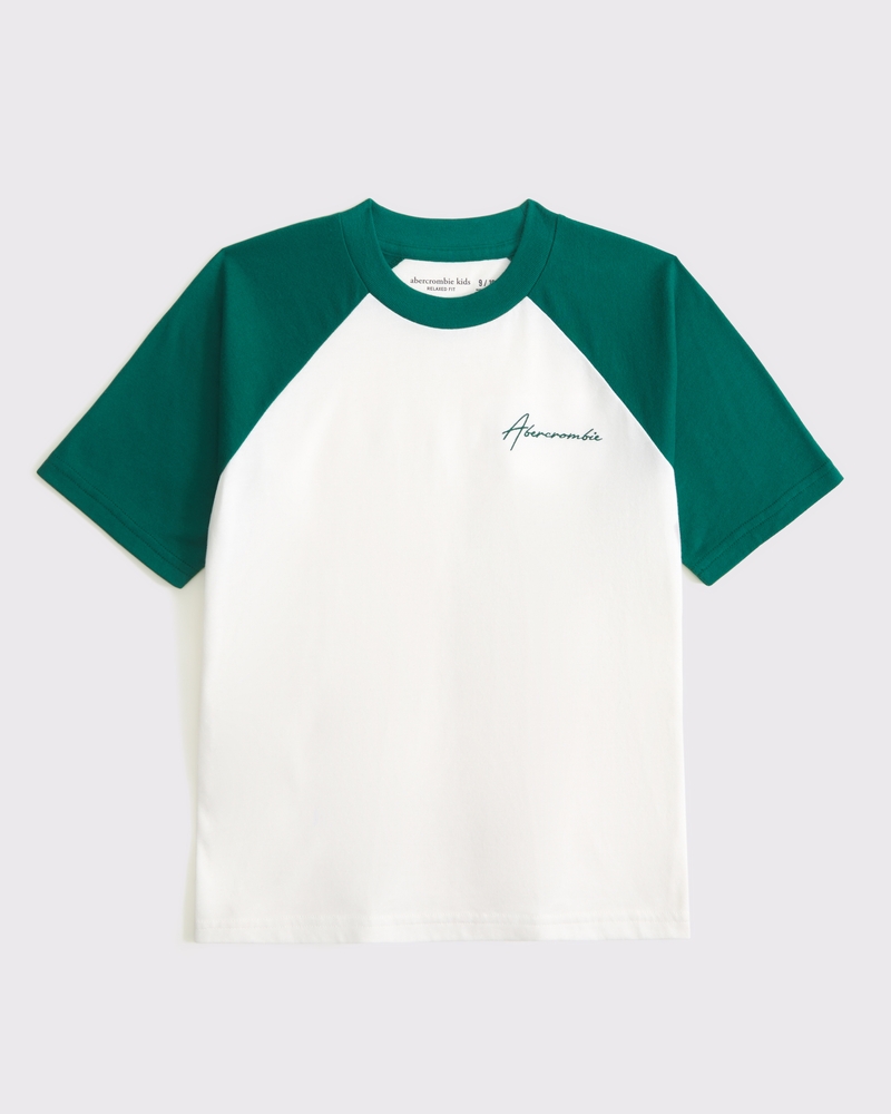 relaxed logo colorblock tee