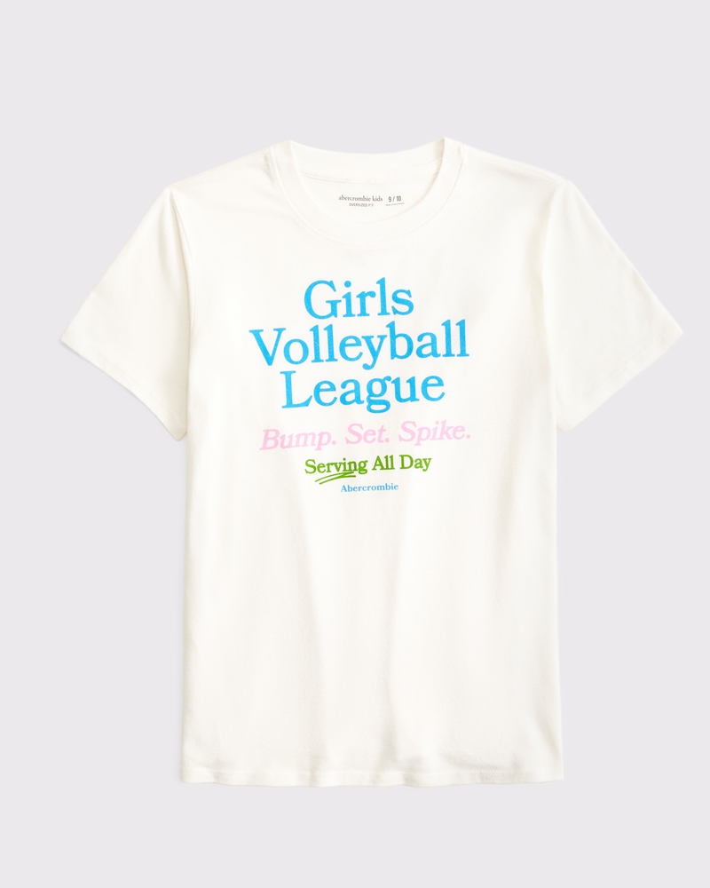oversized volleyball graphic tee